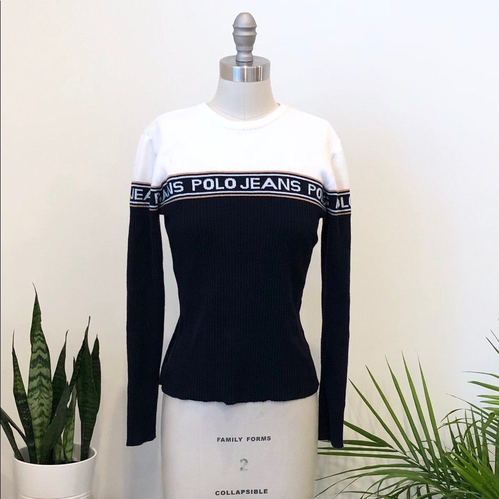 Polo Ralph Lauren logo contrast sweater Small